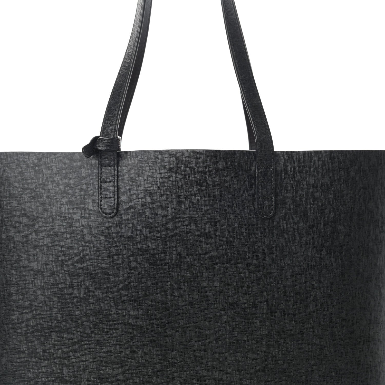 Mansur Gavriel Saffiano Large Shopping Tote Black Flamma 9 of 16