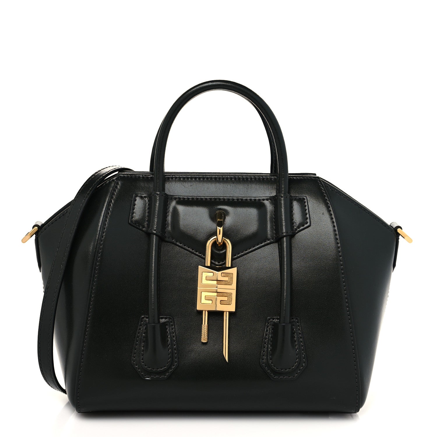 Givenchy Box Calfskin Mini Lock Antigona Shoulder Bag Green Forest 1 of 6