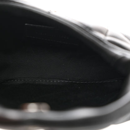Saint Laurent Lambskin Monogram Loulou Puffer Pouch Clutch Black 5 of 7