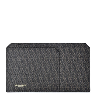 Saint Laurent Classic Toile Monogram Fragments Pouch Black Lino 1 of 8