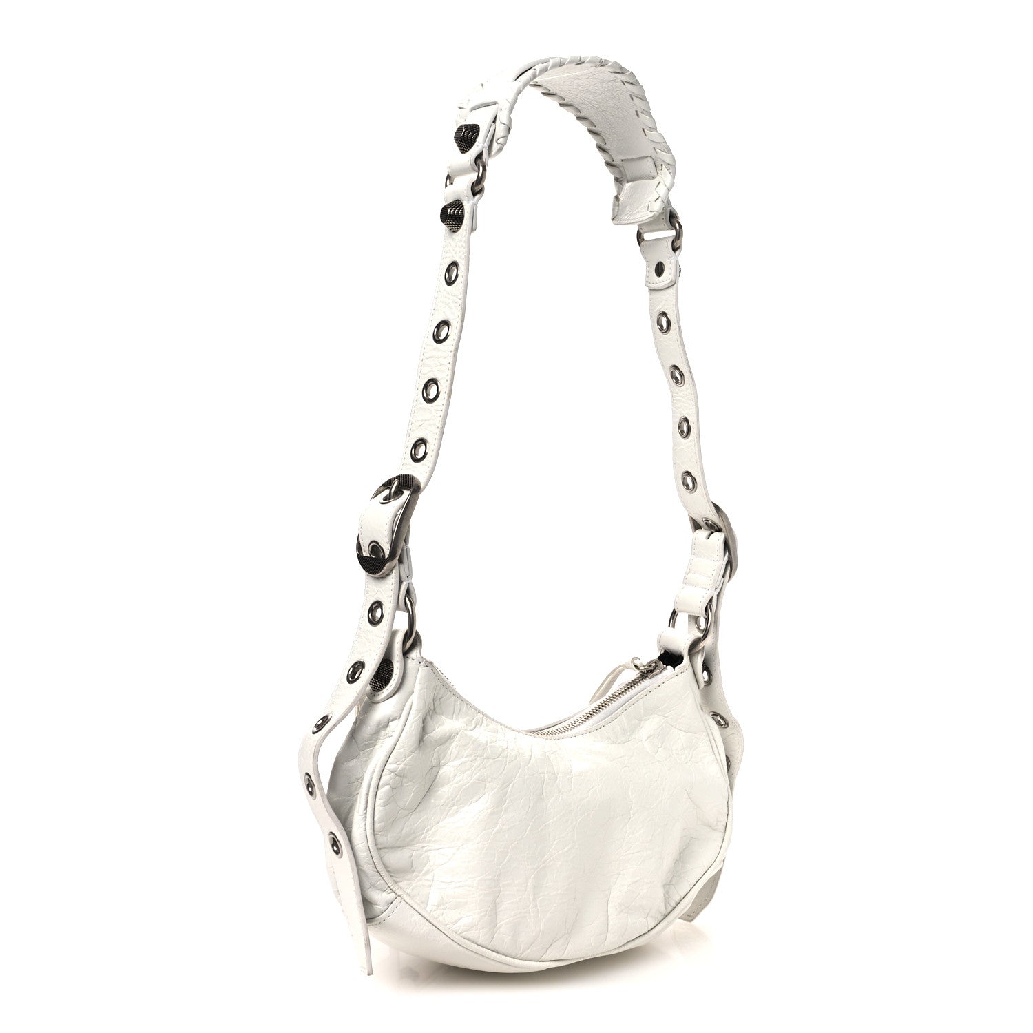 Balenciaga Agneau Arena Le Cagole Shoulder Bag XS Optic White 4 of 11