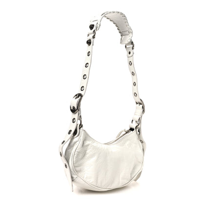 Balenciaga Agneau Arena Le Cagole Shoulder Bag XS Optic White 4 of 11