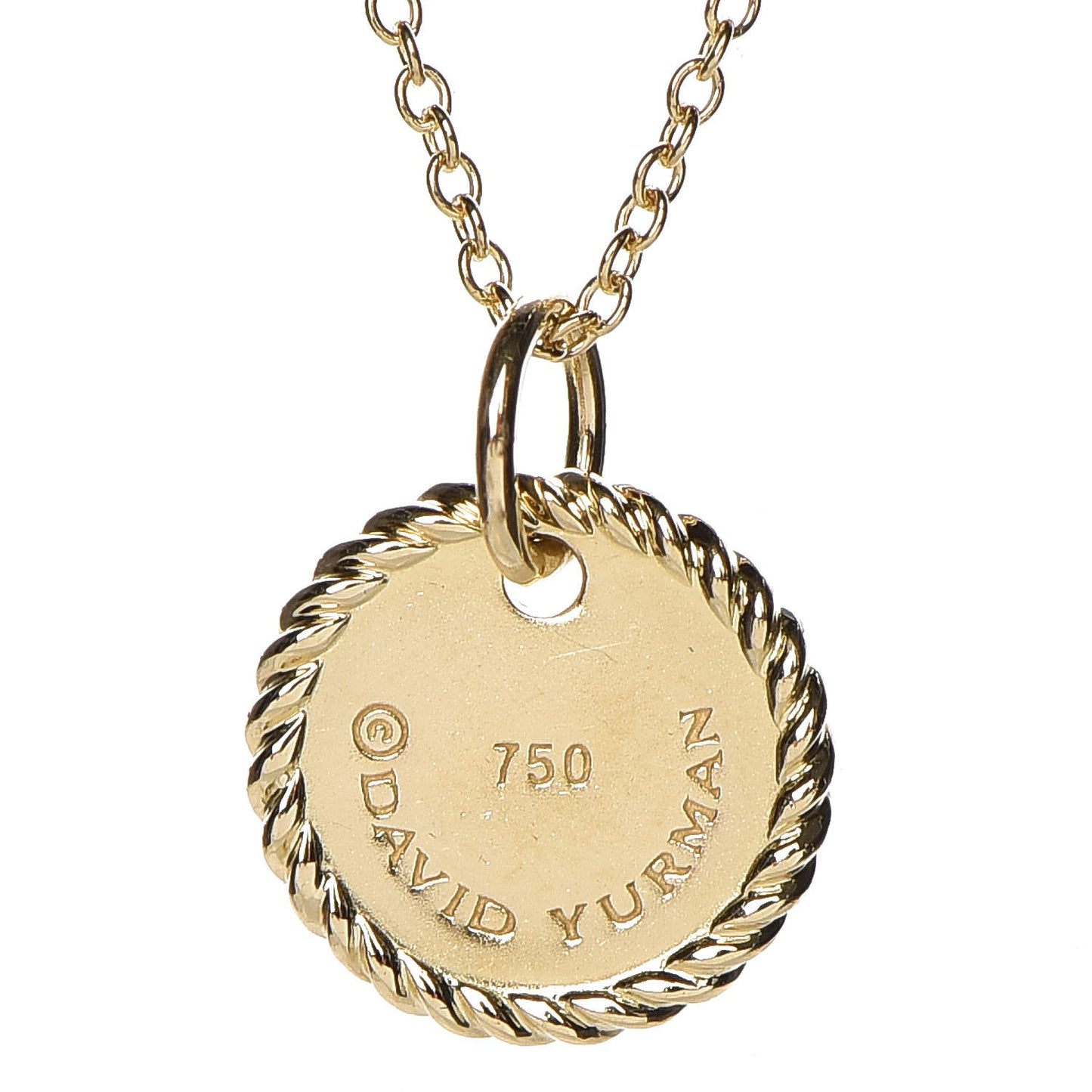 18K Yellow Gold Diamond Initial L Charm Necklace
