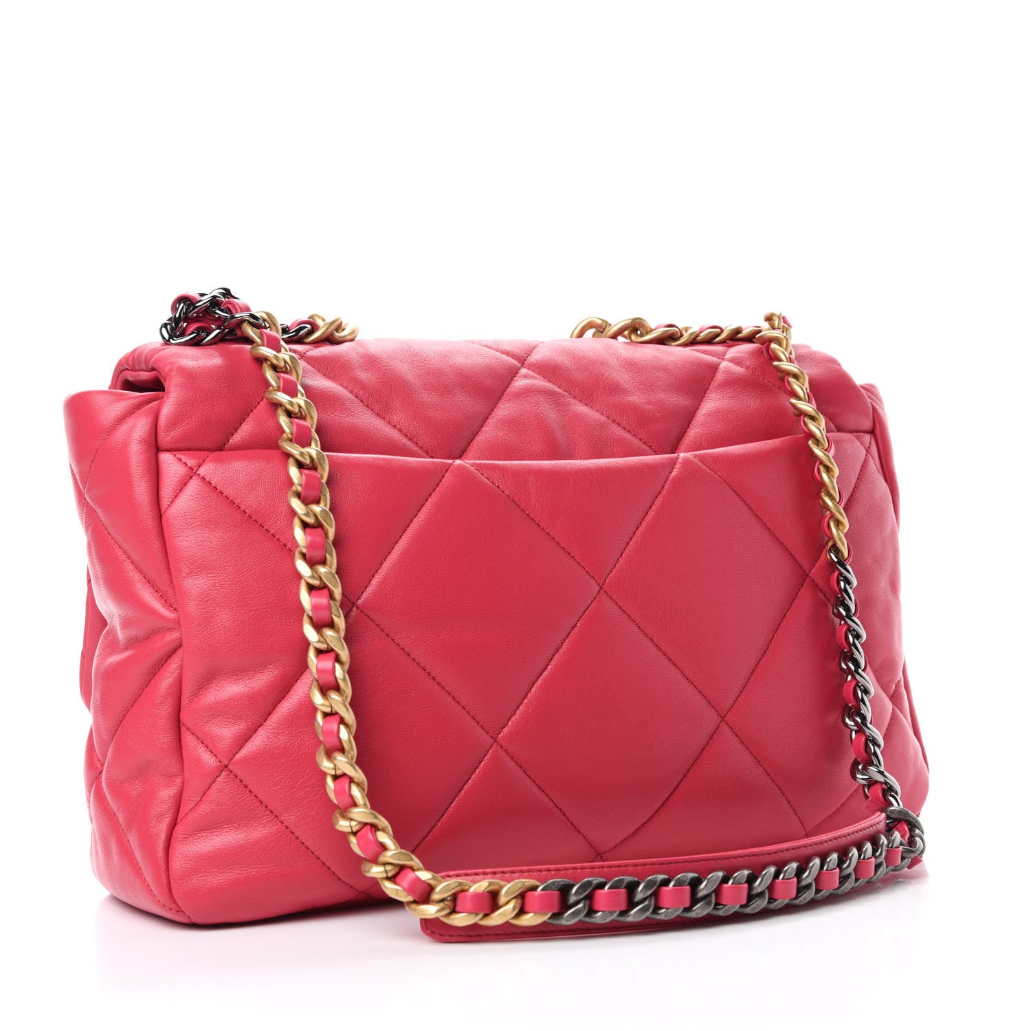 Chanel Goatskin Quilted Maxi Chanel 19 Flap Pink 3 of 11