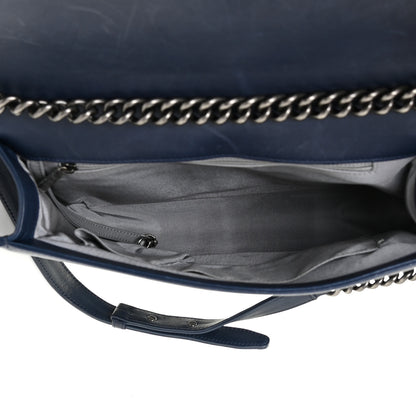 Chanel Calfskin Double Stitch Large Boy Flap Navy Blue 5 of 19