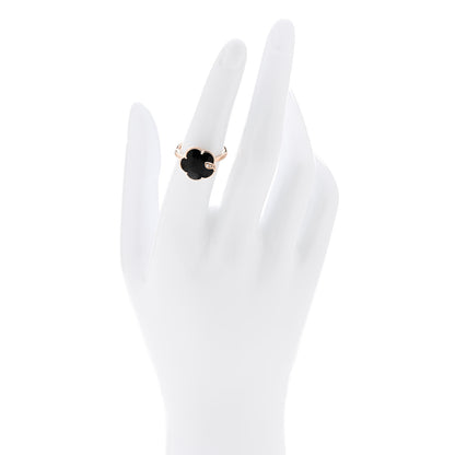 Pasquale Bruni 18K Rose Gold Diamond Black Onyx Petit Joli Ring 53 6.25 2 of 7