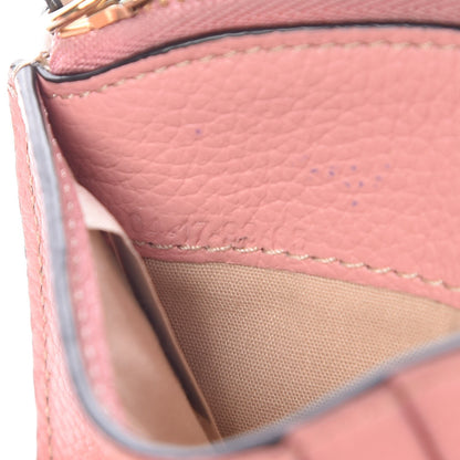 Chloe Calfskin Top Zip Card Case Anemone Pink 8 of 9