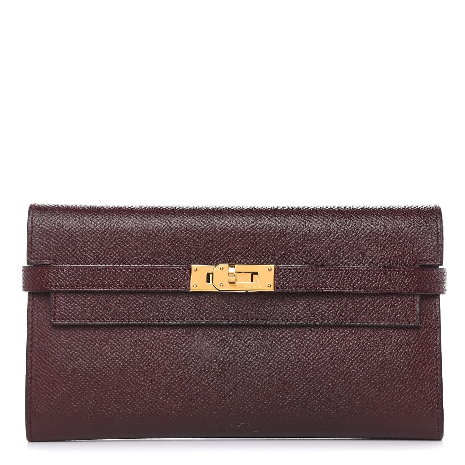 Hermes Epsom Kelly Longue Wallet Bordeaux 1 of 14