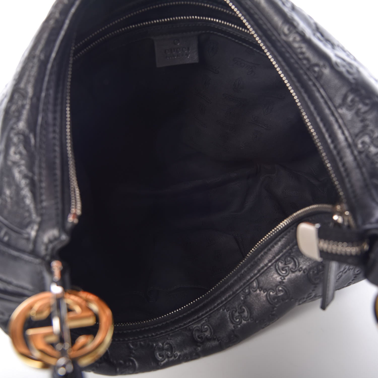 Gucci Guccissima Large GG Twins Hobo Black 5 of 12