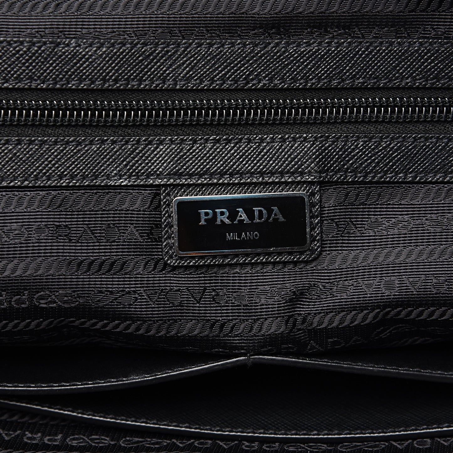 Tessuto Nylon Saffiano Tote Black