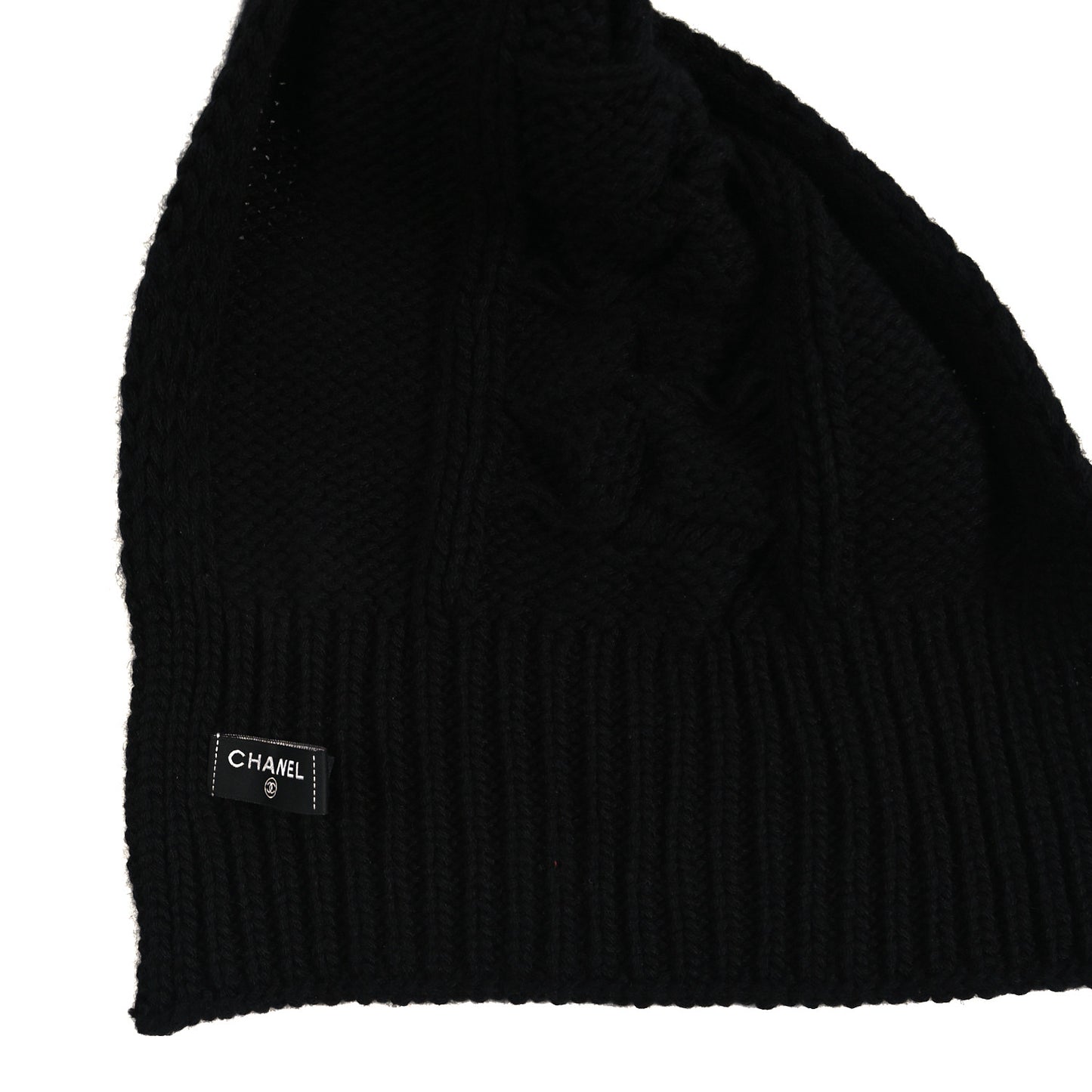 Cashmere Knitted Scarf Black