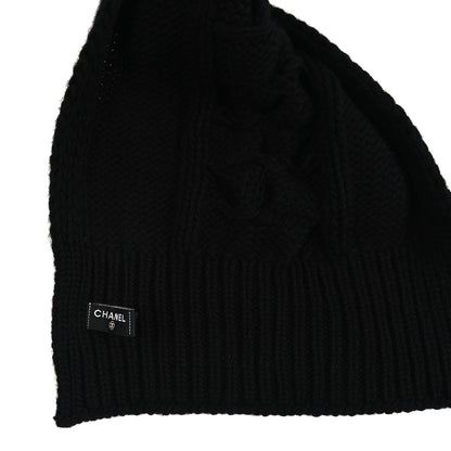 Chanel Cashmere Knitted Scarf Black 3 of 3