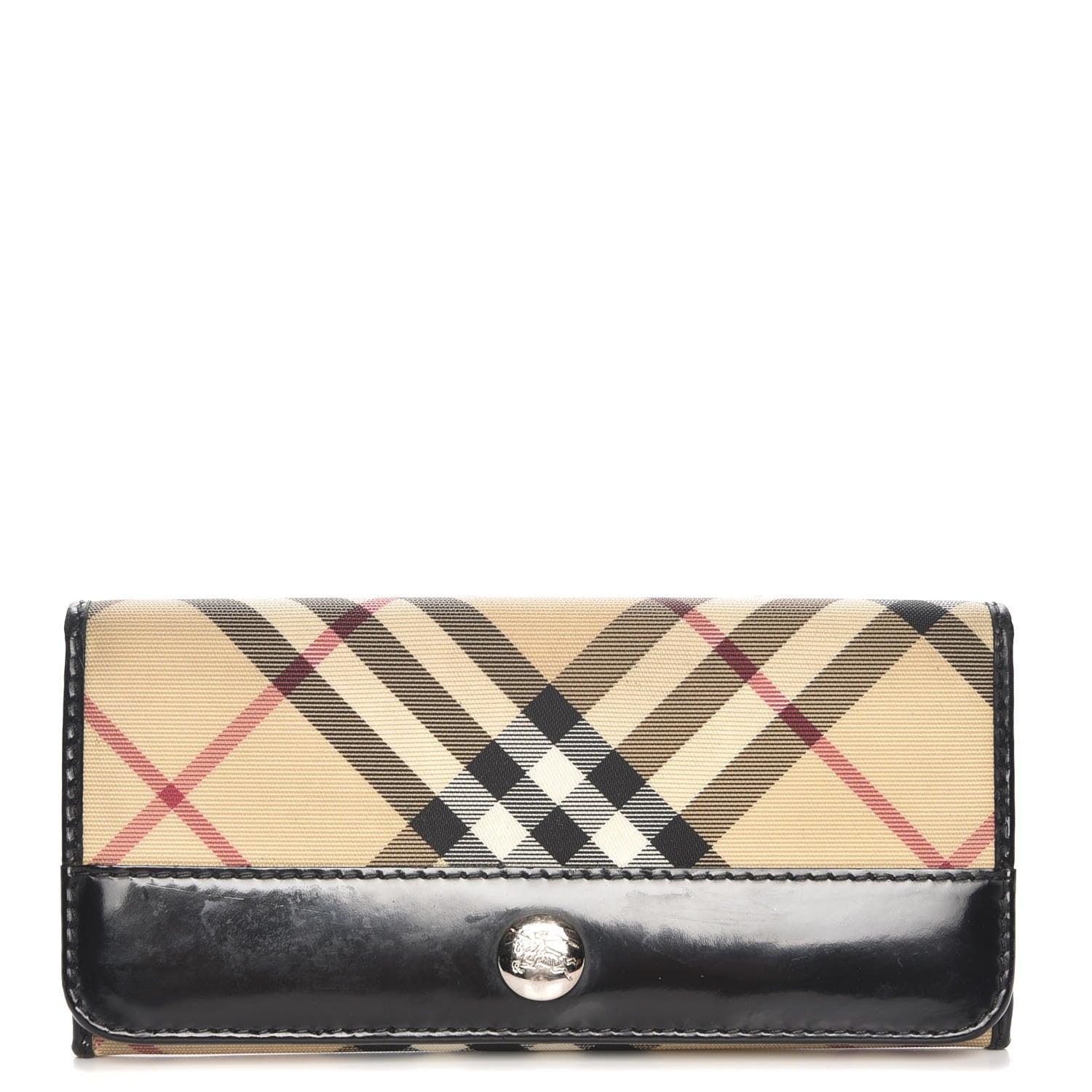 Burberry Supernova Check Continental Wallet Black 1 of 8
