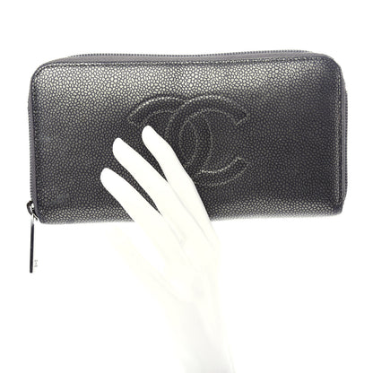 Chanel Metallic Calfskin Large Timeless CC Zip Around Wallet Argent Fonce 2 of 11