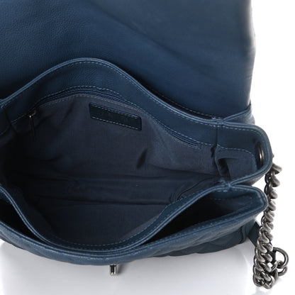 Chanel Caviar Quilted Medium Rock In Rome Single Flap Blue 5 of 10