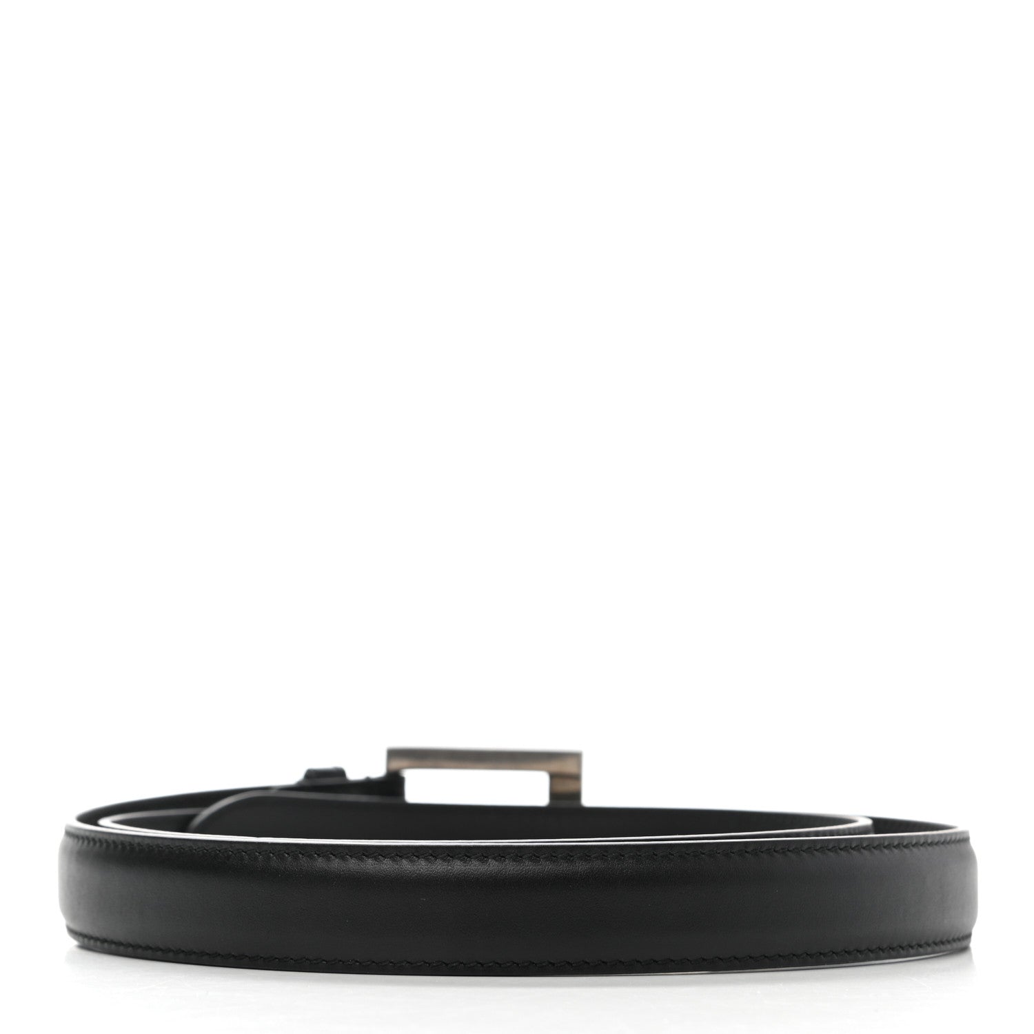 Gucci Calfskin Slim Studded Square Buckle Belt 105 42 Black 2 of 5