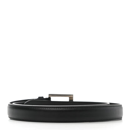 Gucci Calfskin Slim Studded Square Buckle Belt 105 42 Black 2 of 5