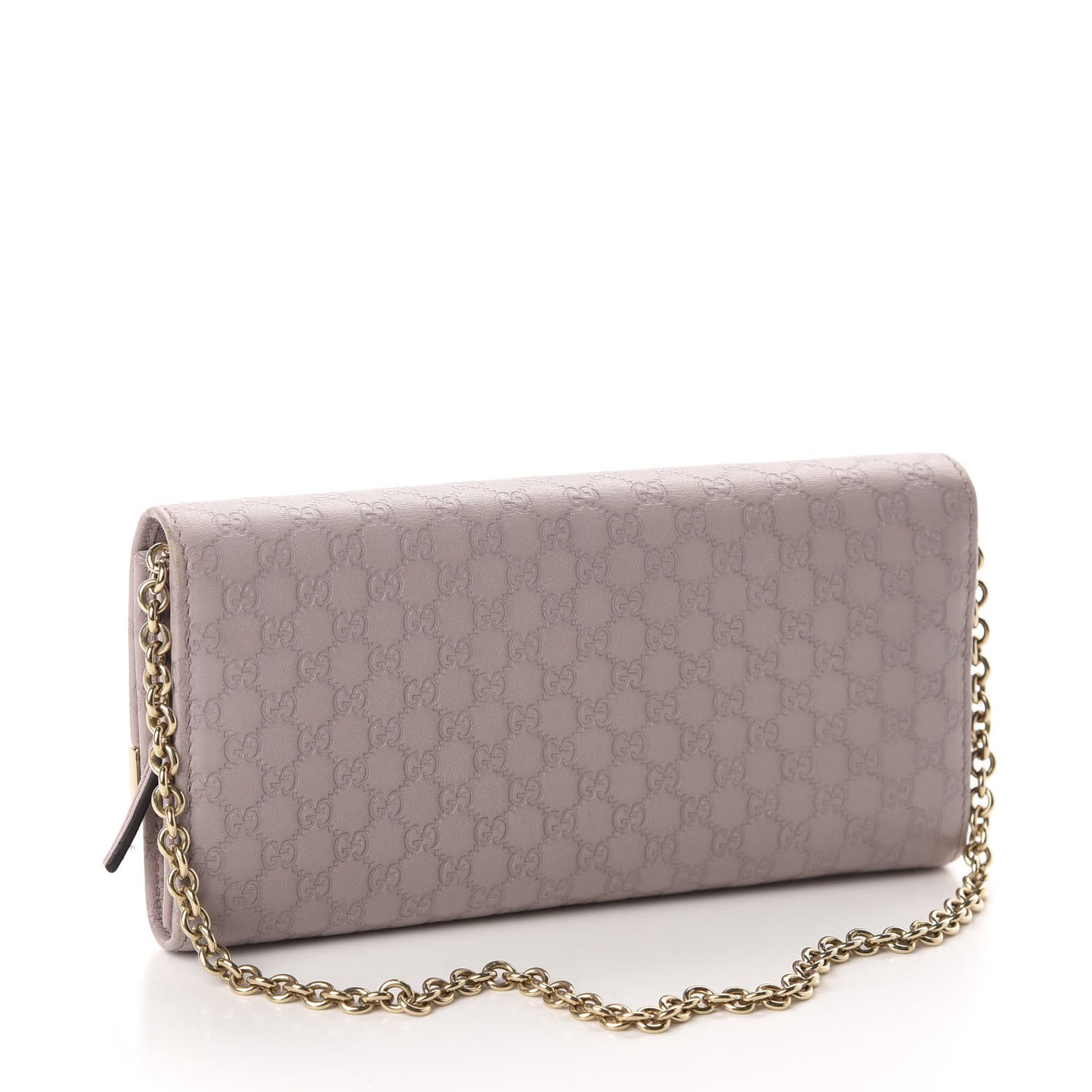 Soft Microguccissima Dice Chain Wallet Mauve