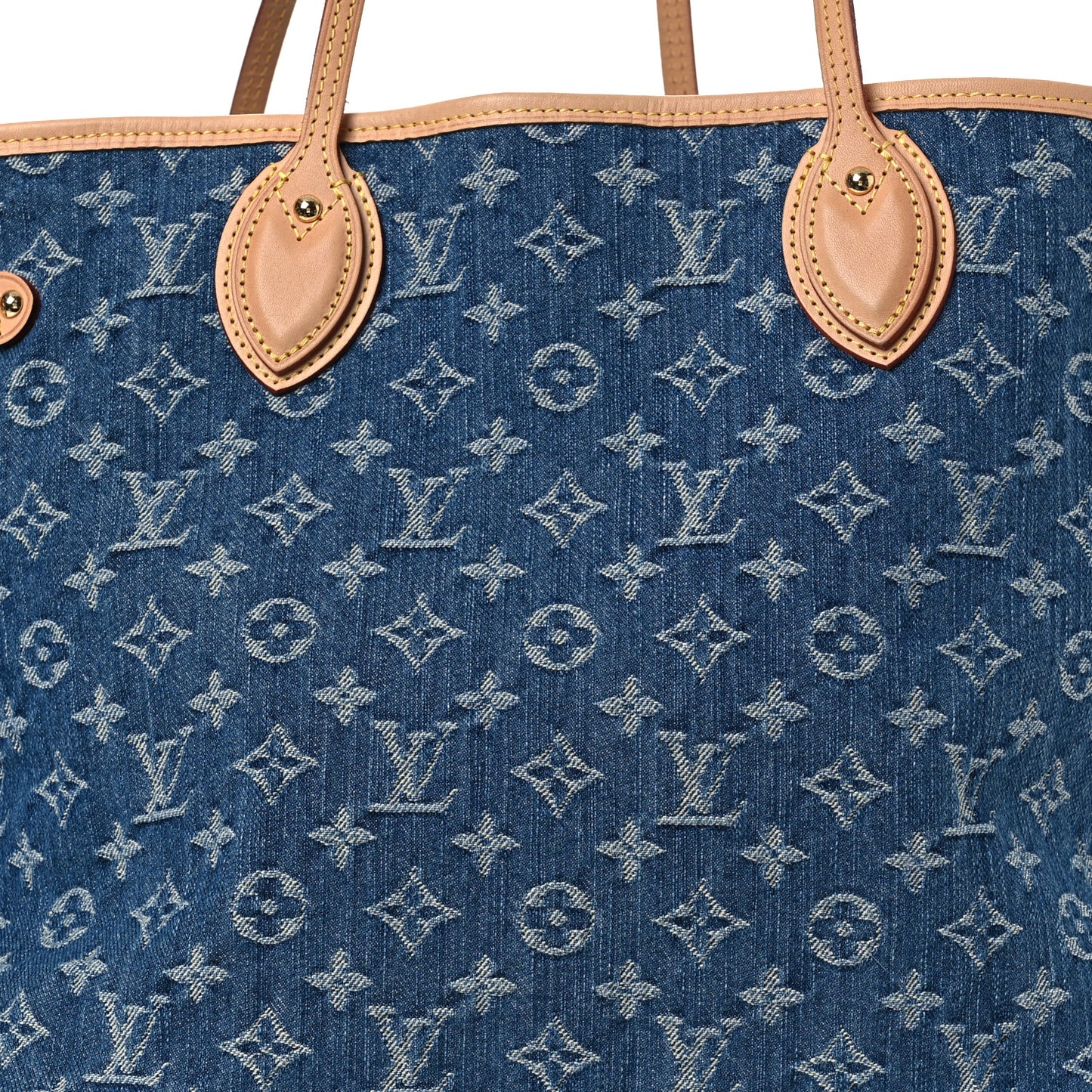 Monogram Denim Neo Neverfull MM   Blue