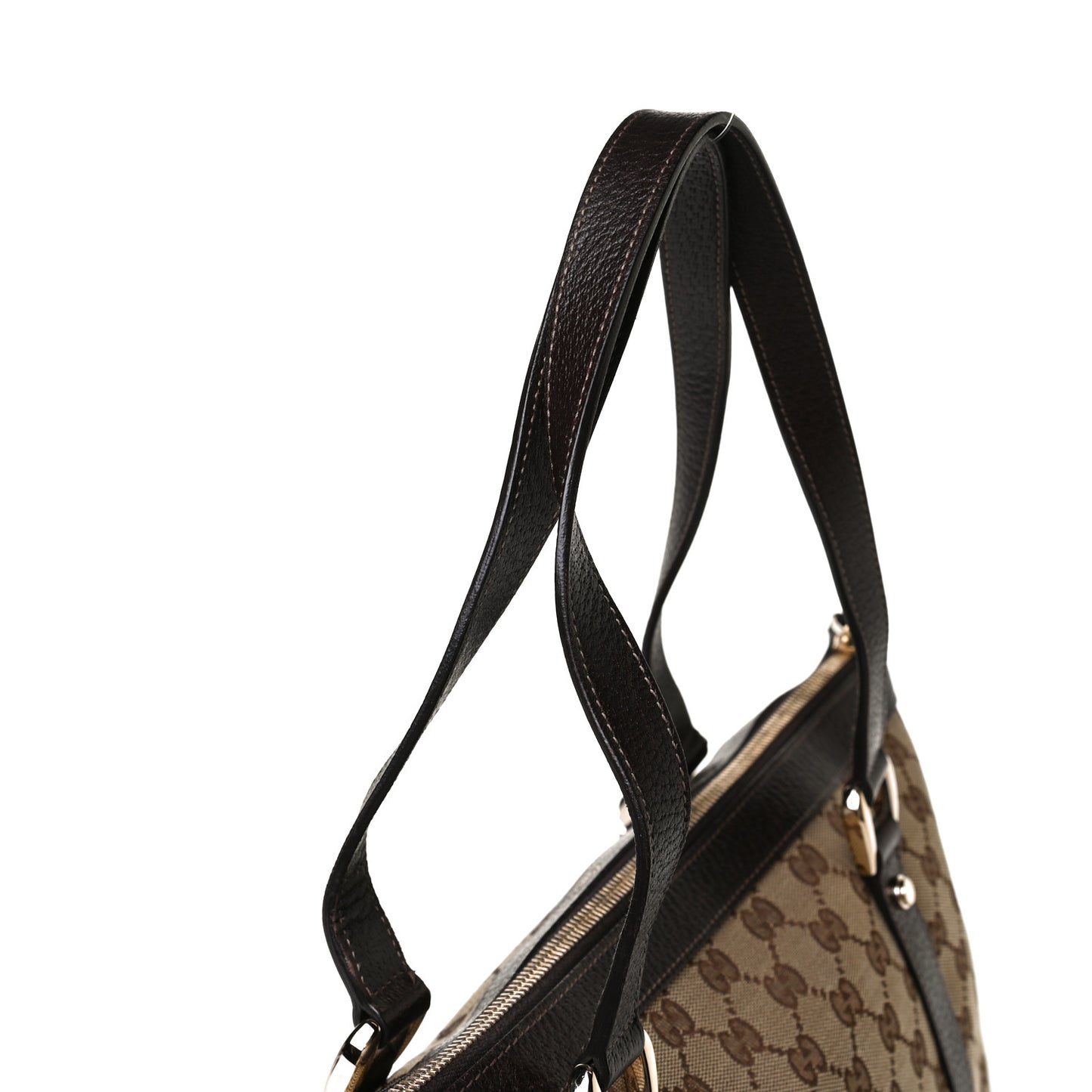Monogram Medium Abbey Tote Dark Brown
