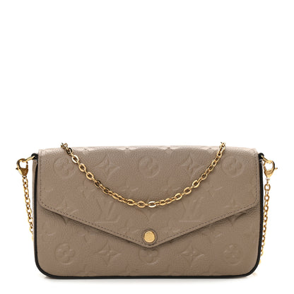 Louis Vuitton Empreinte Pochette Felicie Chain Wallet Tourterelle 1 of 8