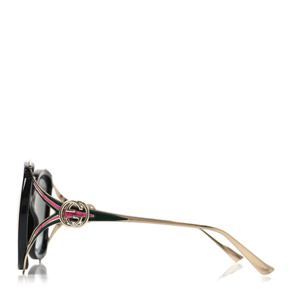 Gucci Round Frame Injected GG0226S Sunglasses Black 3 of 7