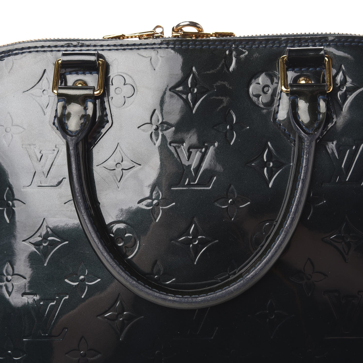 Louis Vuitton Vernis Alma MM Blue Nuit 10 of 19