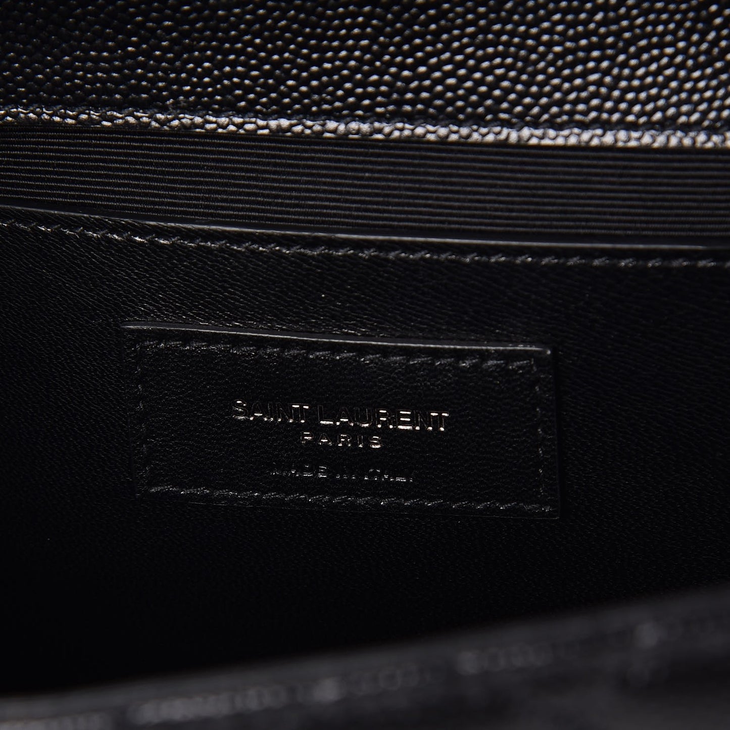 Grain De Poudre Textured Mixed Matelasse Triquilt Medium Monogram Satchel Black