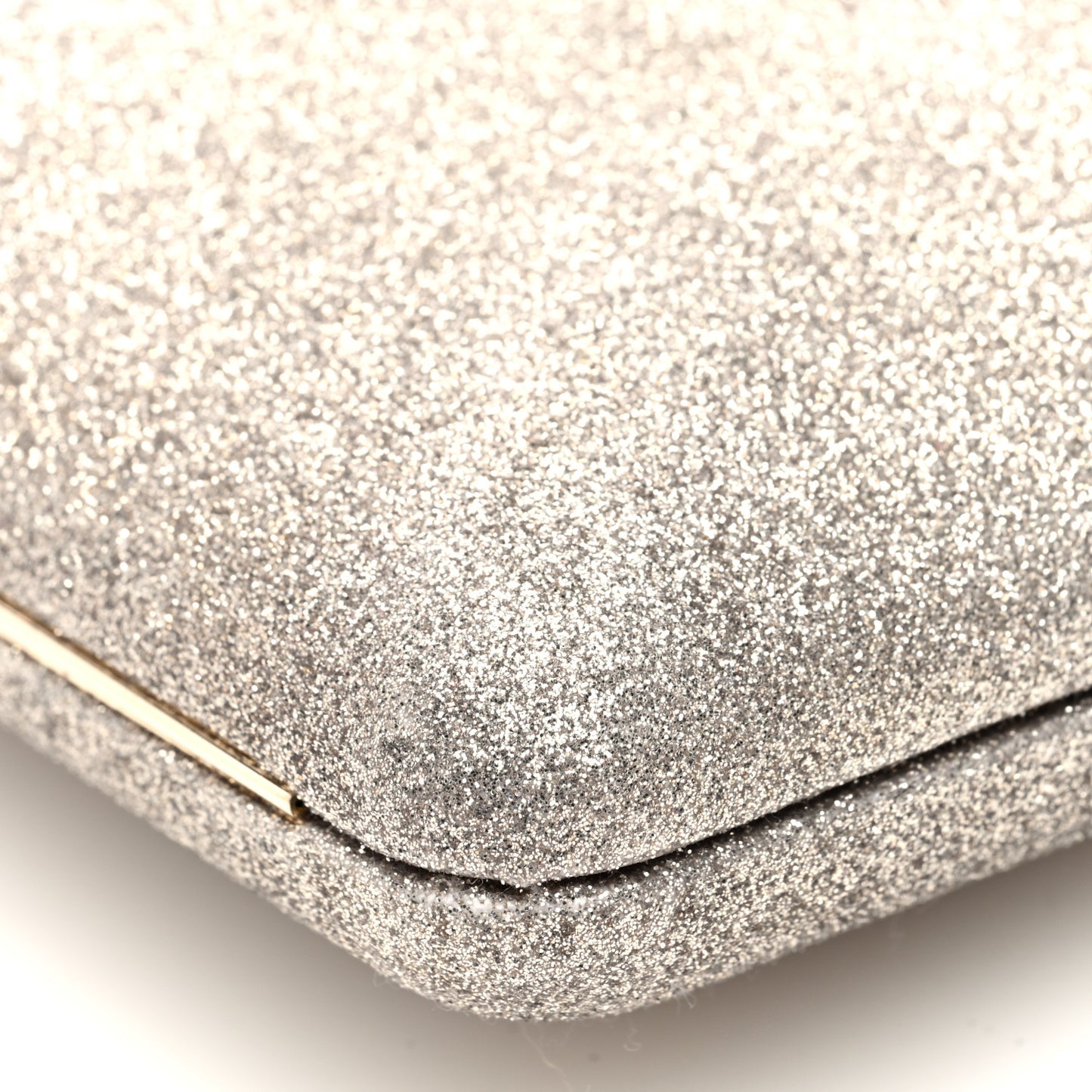 Dusty Glitter Ellipse Clutch Platinum Ice