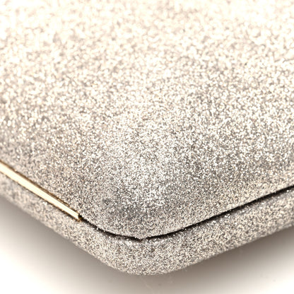 Jimmy Choo Dusty Glitter Ellipse Clutch Platinum Ice 9 of 9