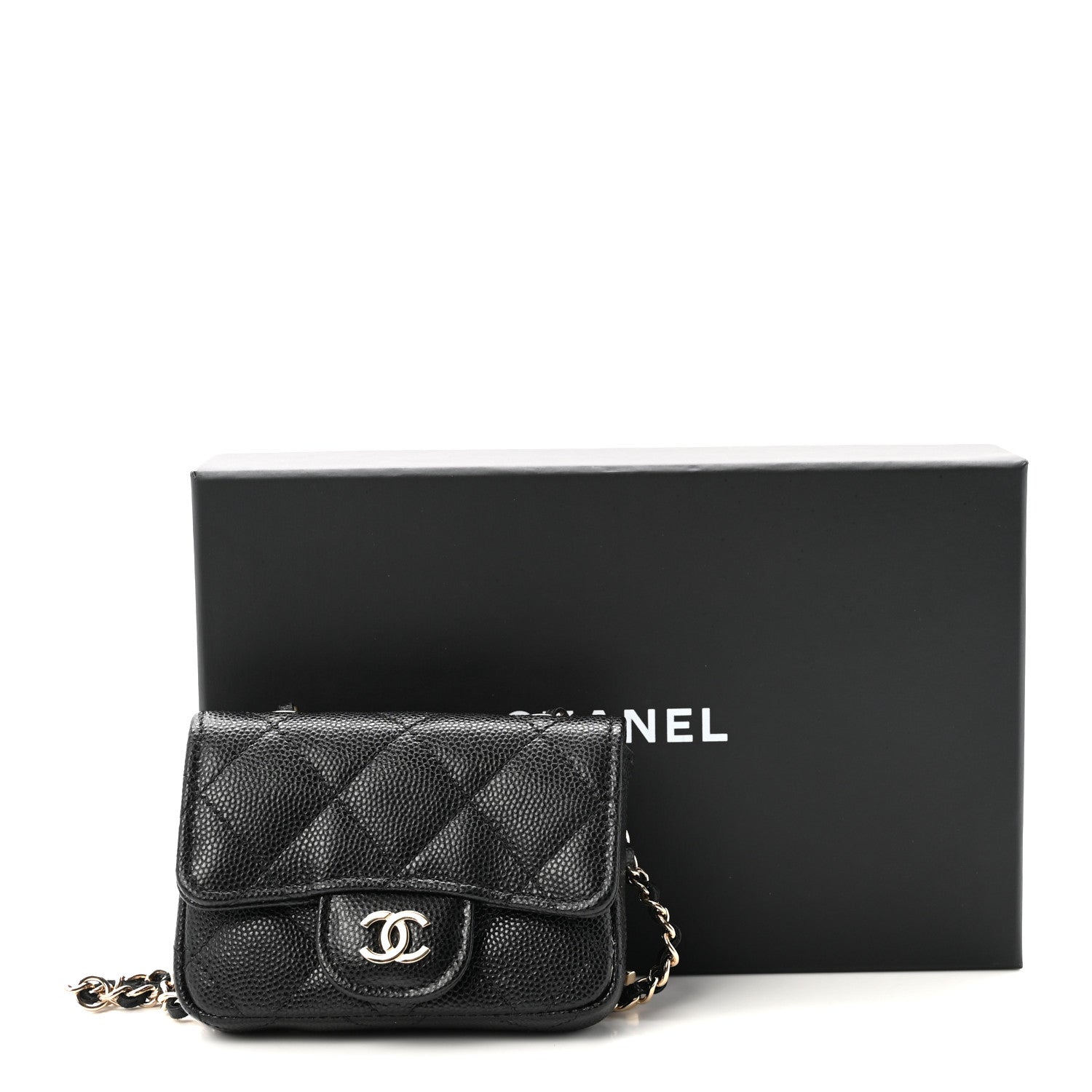 Chanel Caviar Quilted Mini Chain Belt Bag Black 9 of 9