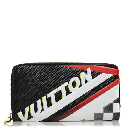 Louis Vuitton Epi Damier Race Zippy Wallet Black Yellow 1 of 7