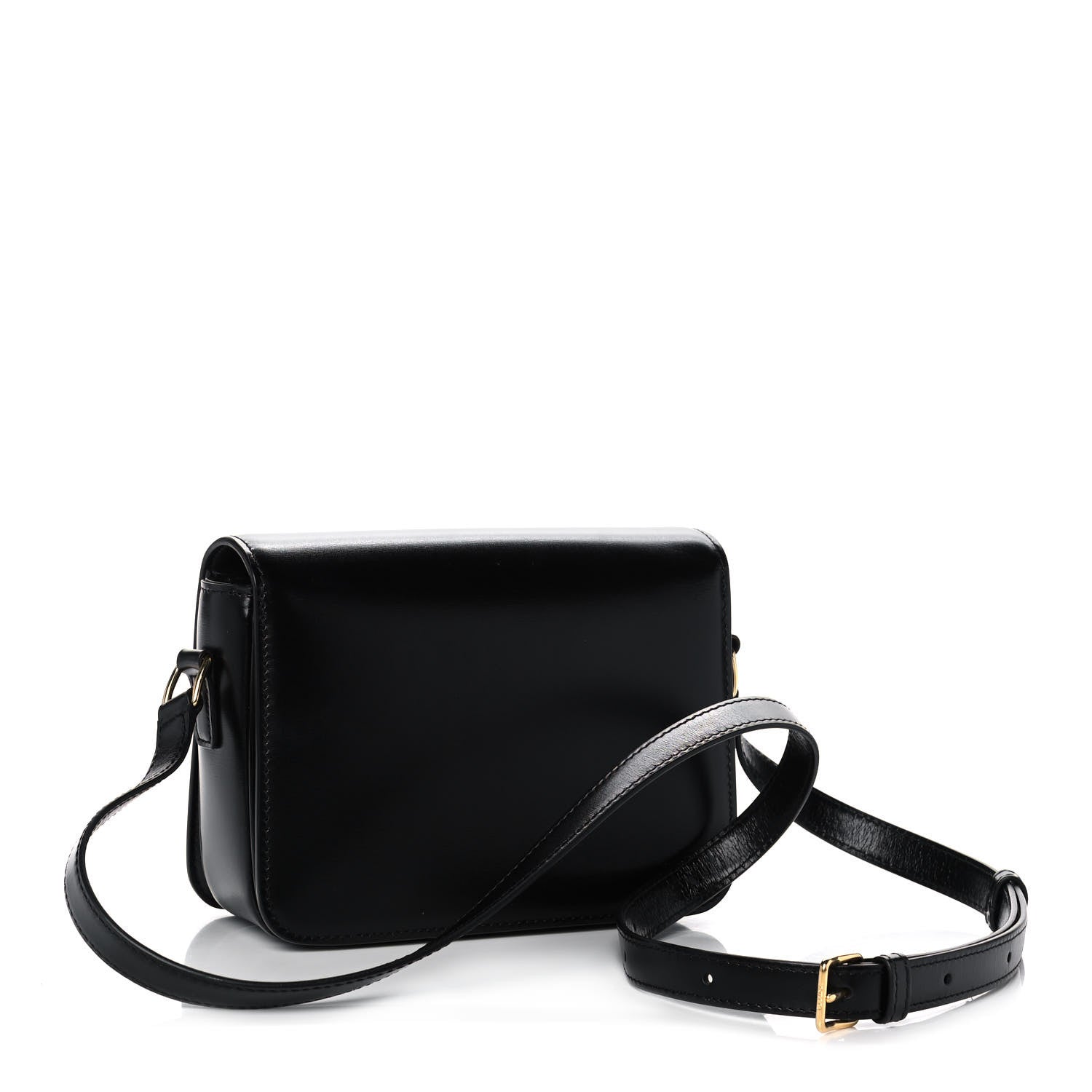 Celine Shiny Calfskin Small Triomphe Black 3 of 15