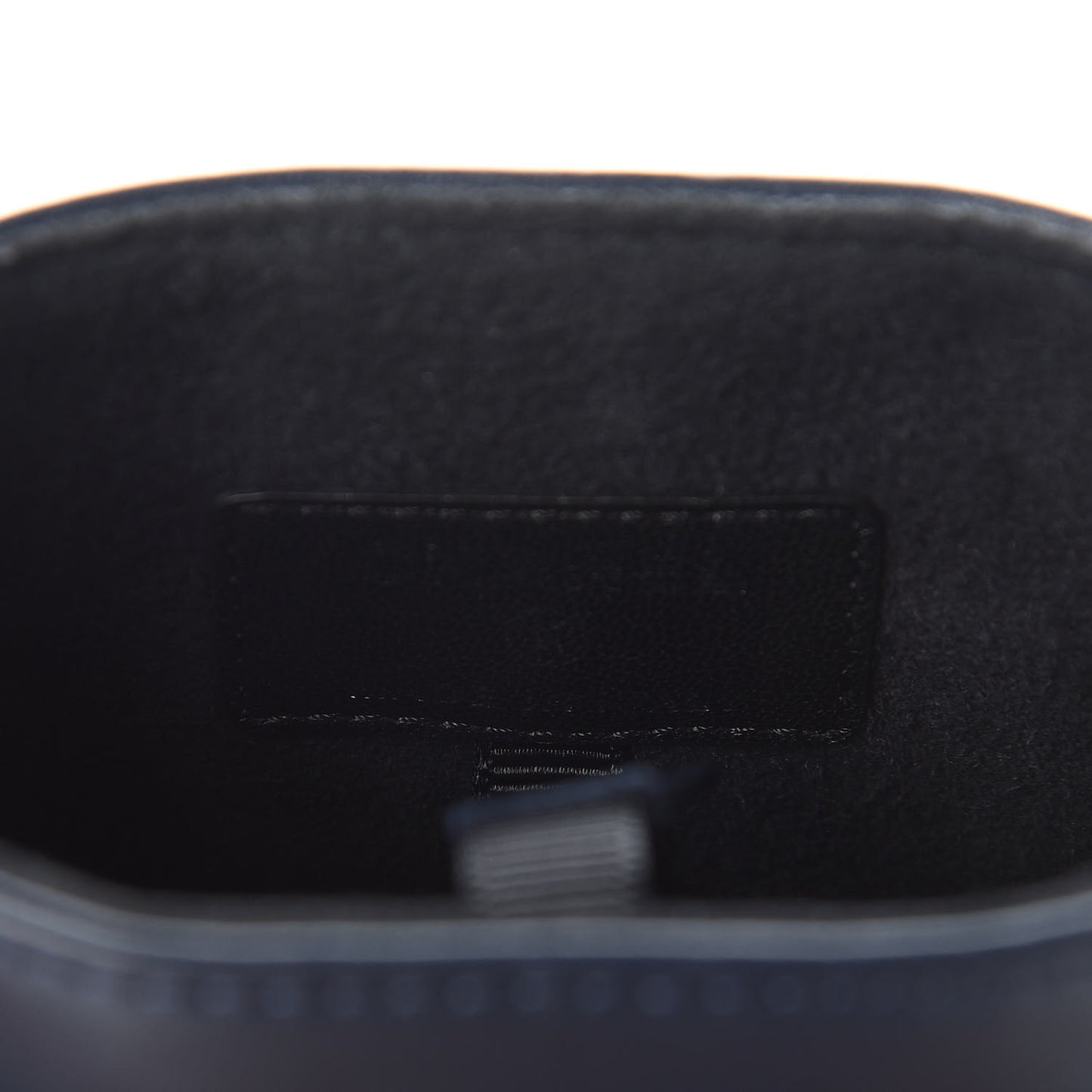Lambskin Quilted Chain Around Phone Holder Navy