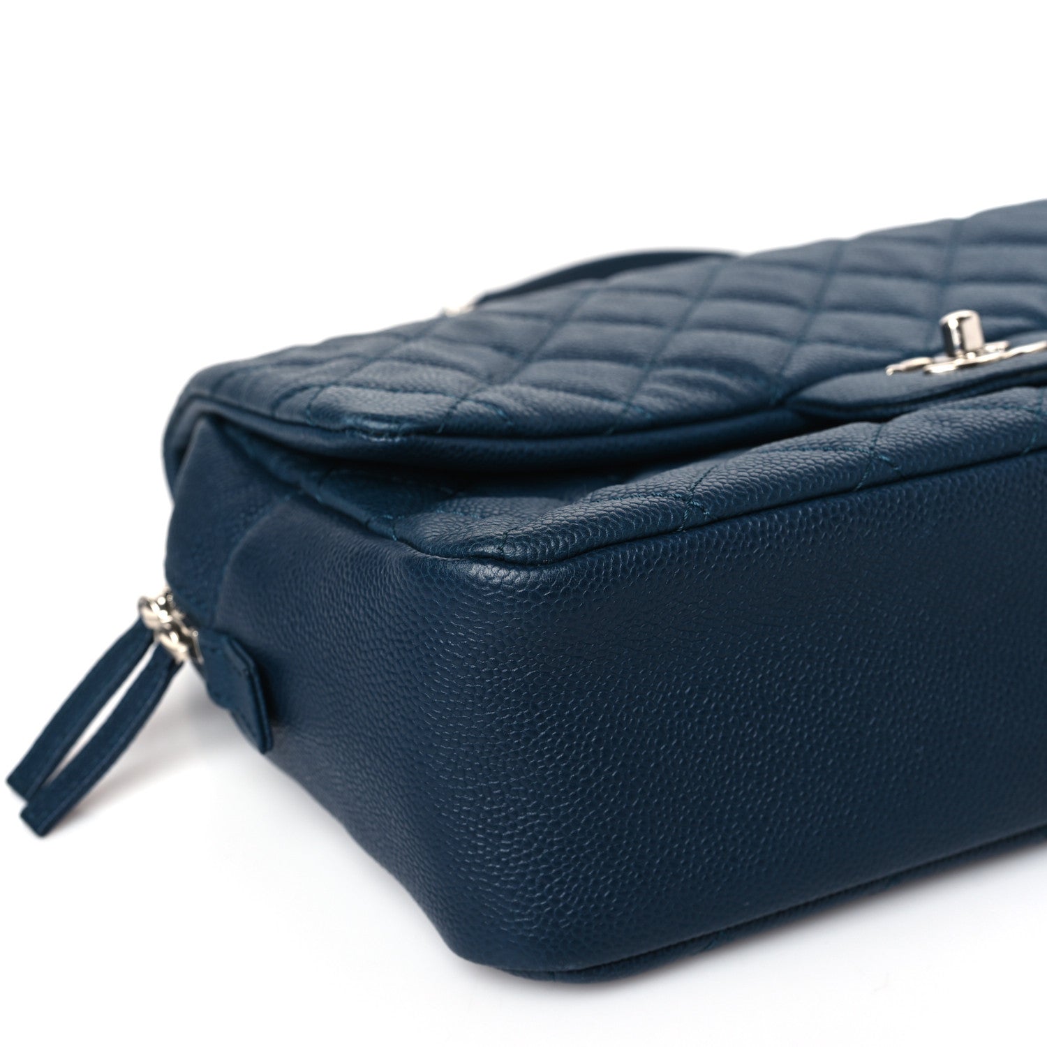 Chanel Caviar Quilted Jumbo Easy Flap Blue 8 of 10
