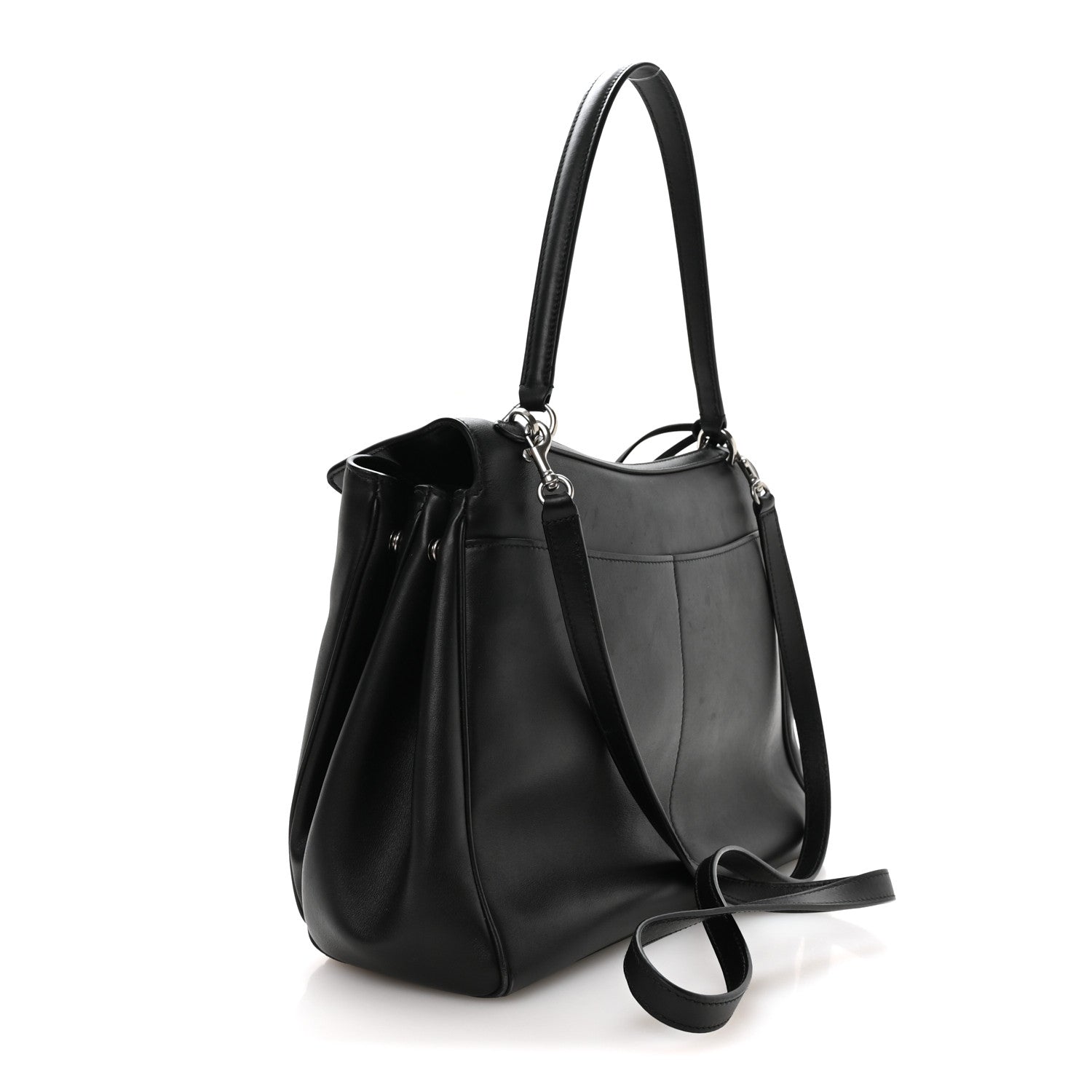 Balenciaga Natural Smooth Calfskin Medium Rodeo Top Handle Handbag Black Black 2 of 9