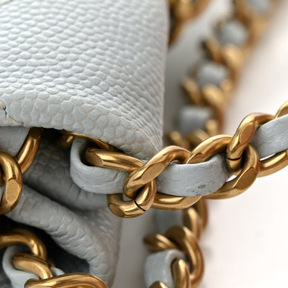 Chanel Shiny Caviar Quilted Mini Chanel 22 Light Blue 12 of 12