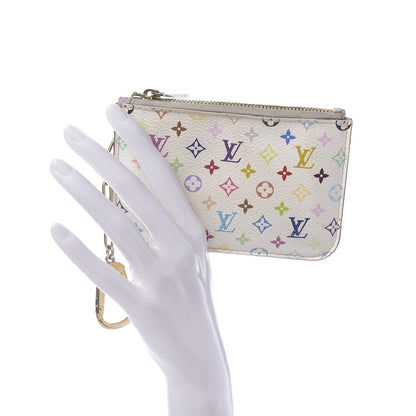 Louis Vuitton Monogram Multicolor Key Pouch White Litchi 2 of 14