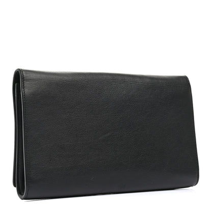 Saint Laurent Calfskin Monogram Large Belle De Jour Clutch Black 3 of 15