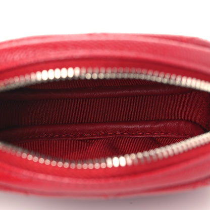 Chanel Caviar Quilted Zip Around Classic Coin Purse Red 5 of 7