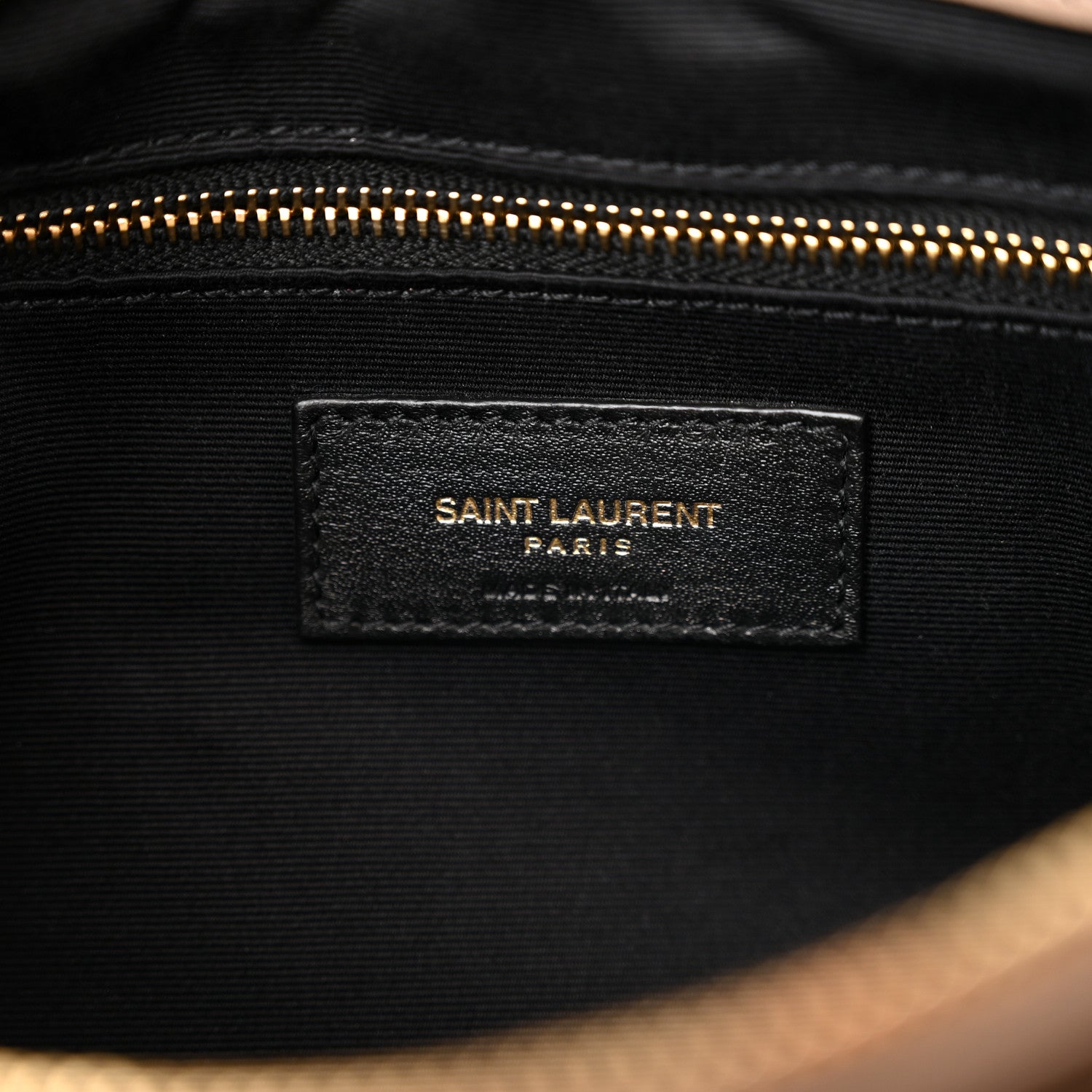 Saint Laurent Linen Y Quilted Monogram Medium Loulou Chain Satchel Natural Taupe 6 of 12