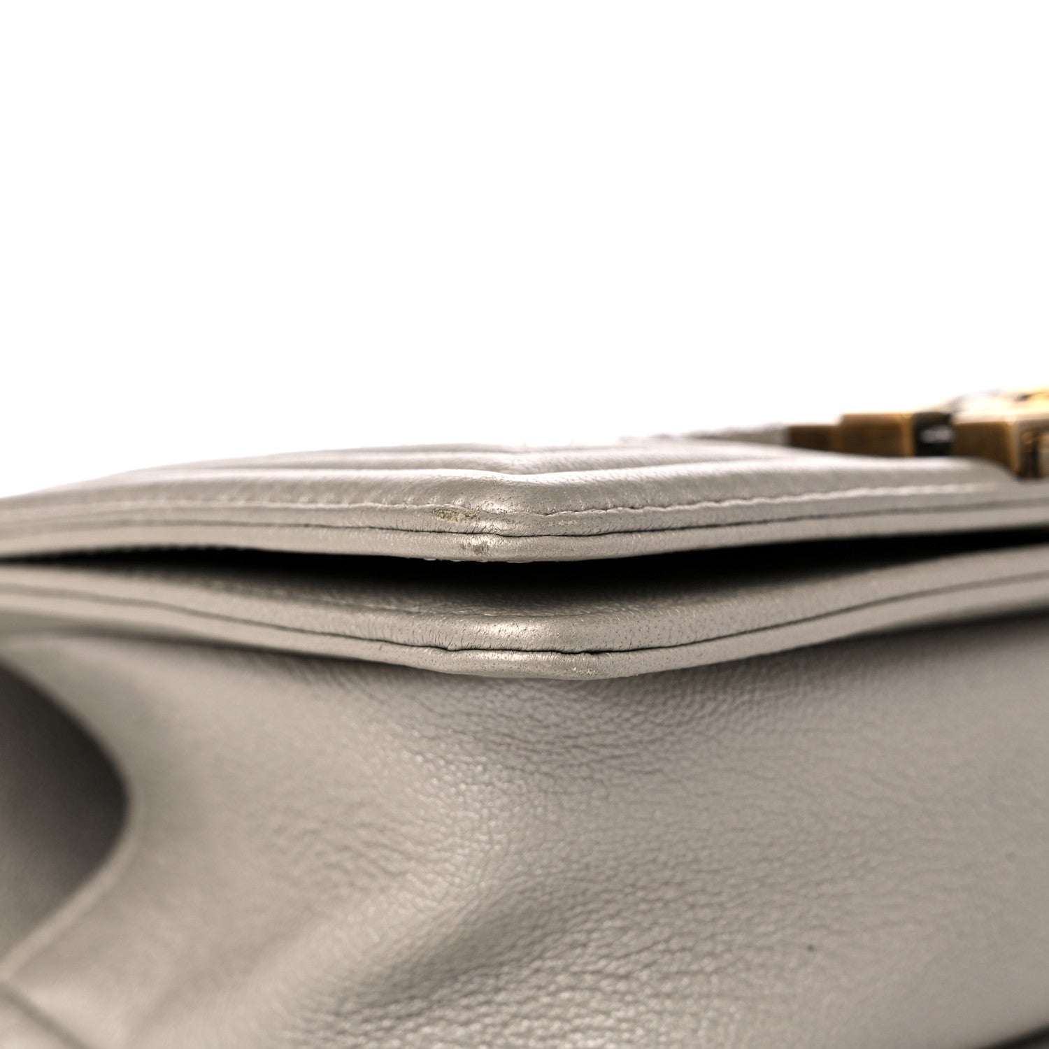 Chanel Metallic Lambskin Small Scaled Boy Flap Gold 8 of 13