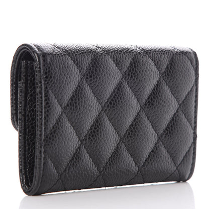 Chanel Caviar Quilted Flap Card Holder Black 3 of 9
