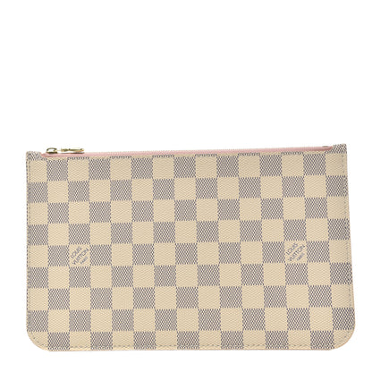 Louis Vuitton Damier Azur Neverfull MM GM Pochette Rose Ballerine 1 of 6