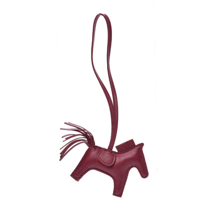 Hermes Milo Lambskin Grigri Rodeo Horse Bag Charm PM Rubis 1 of 5