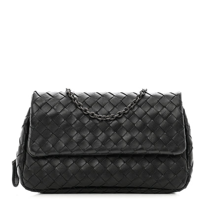 Bottega Veneta Nappa Intrecciato Mini Chain Messenger Black 1 of 10