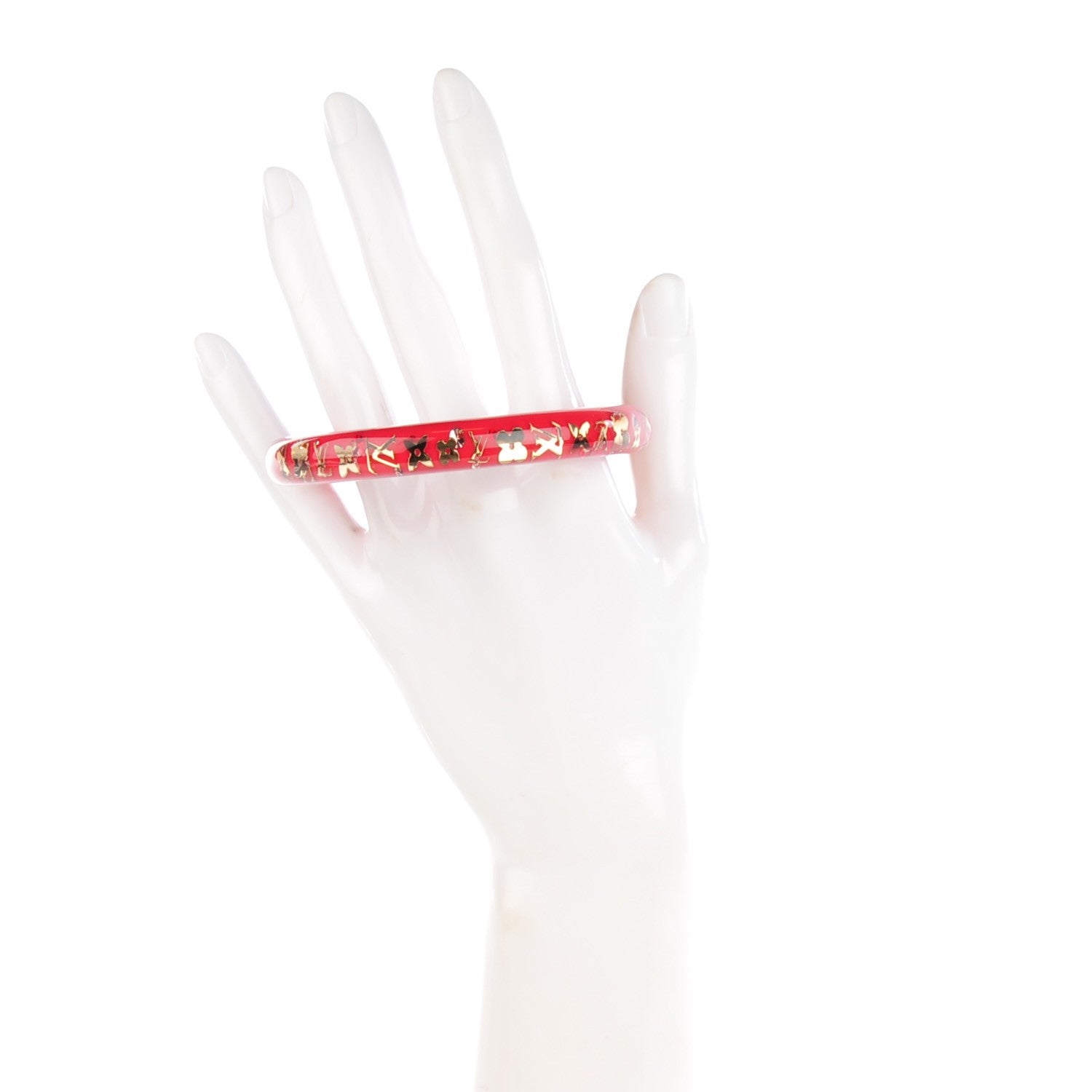 Louis Vuitton Resin Swarovski Medium Inclusion Bracelet PM Pomme D'Amour 2 of 5
