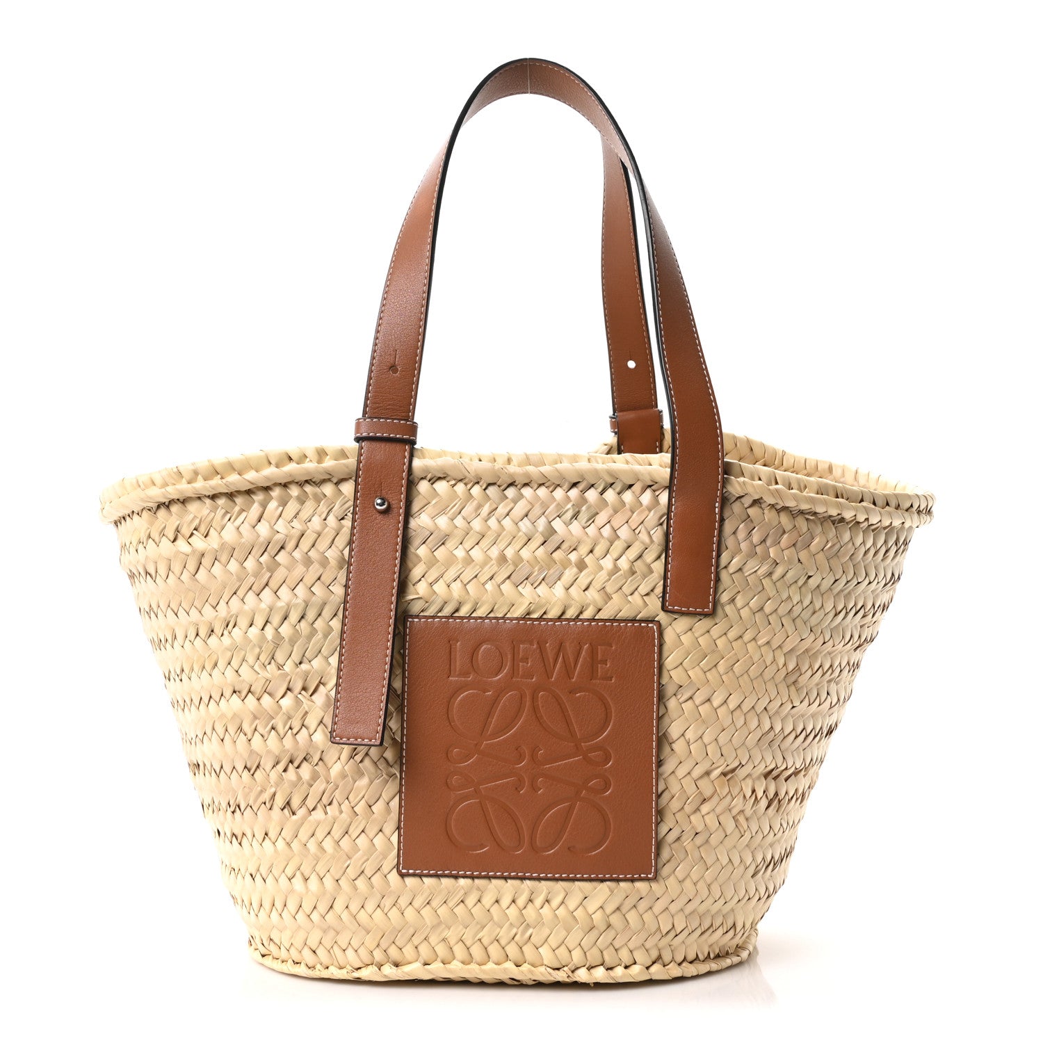Loewe Raffia Basket Tote Bag Natural Tan 1 of 9