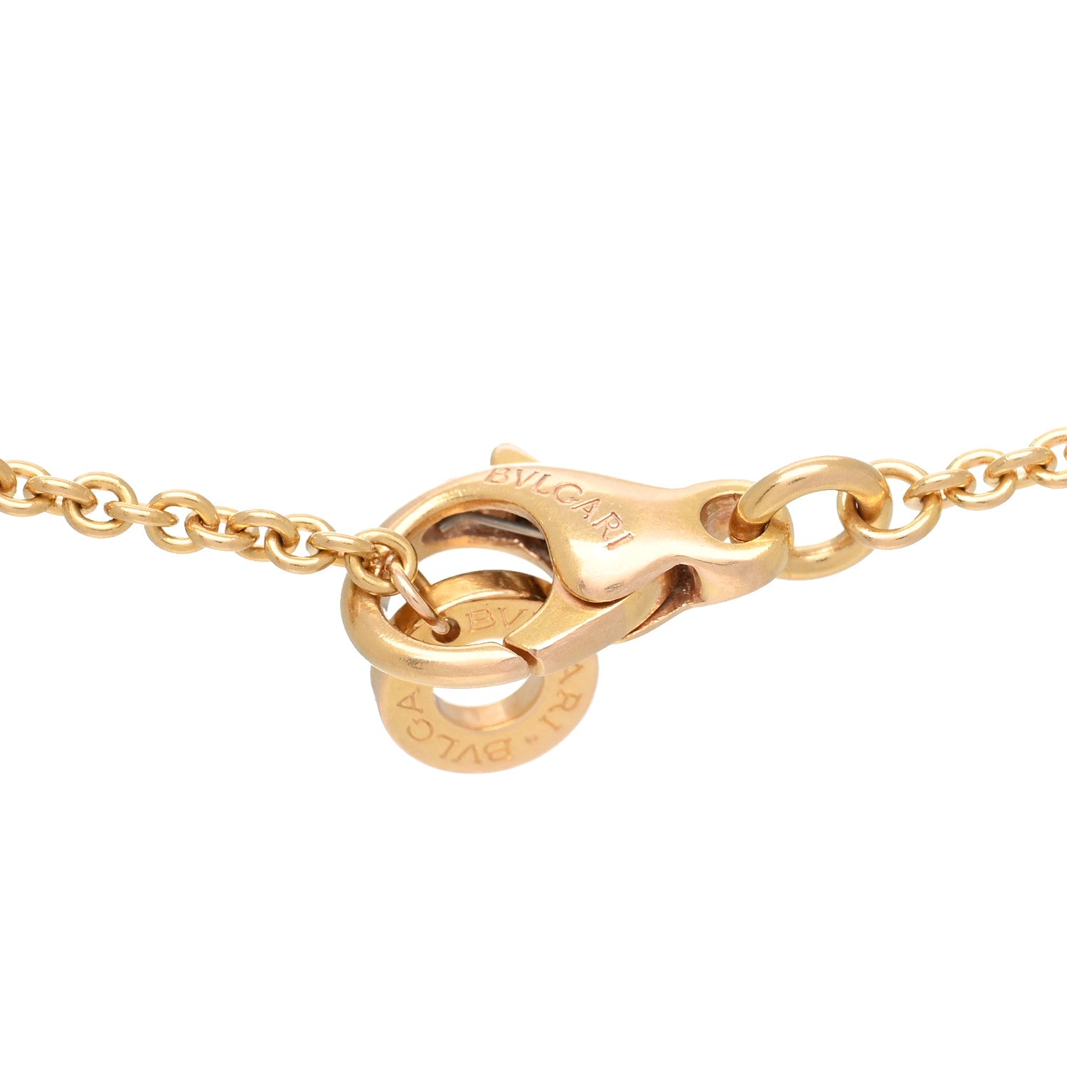 Bulgari 18K Rose Gold White Ceramic B.Zero1 Pendant Necklace 4 of 4