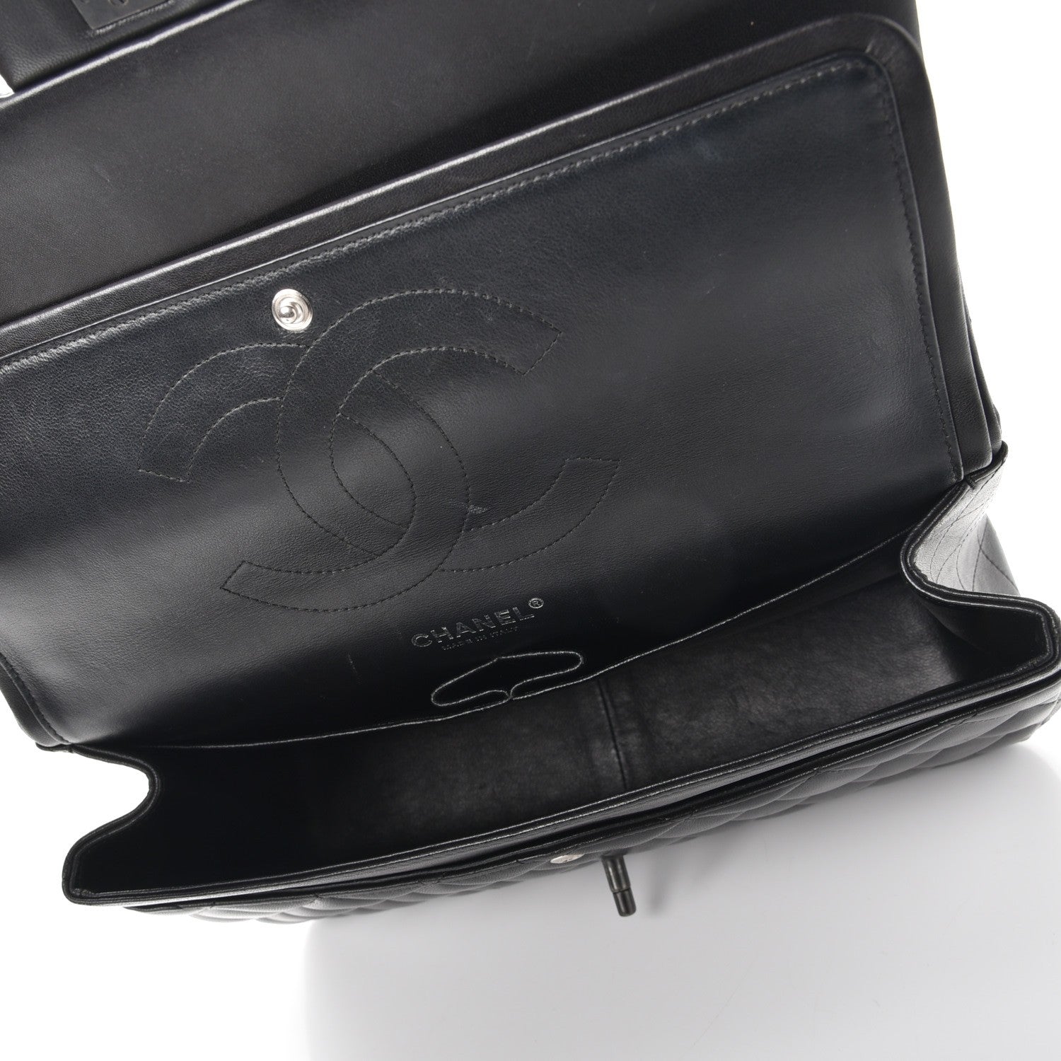Chanel Lambskin Quilted Jumbo Double Flap So Black 6 of 16